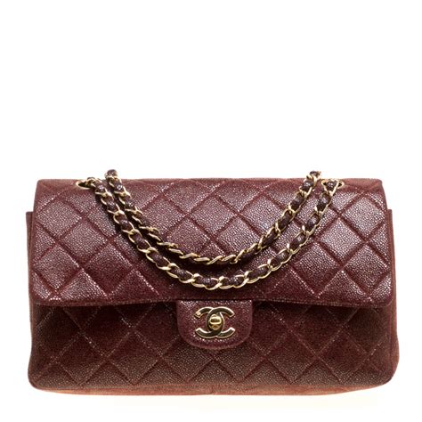 chanel vintage suede flap|chanel vintage full flap.